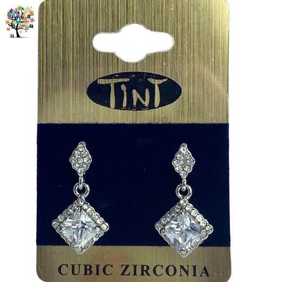 Jewelry - Cubic Zirconia Earrings Drop Stud